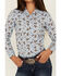Image #3 - Cruel Girl Girls' Conversation Print Long Sleeve Button-Down Shirt, Light Blue, hi-res