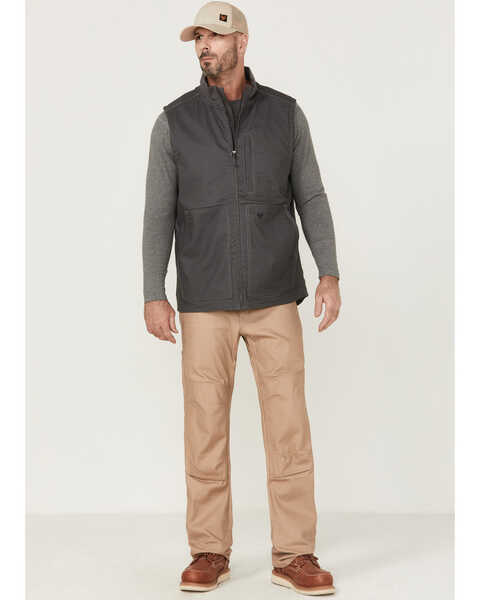 Hawx Men's Pro Zip-Front Insulated Work Vest , Charcoal, hi-res