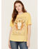 Image #1 - Shyanne Women's Lucks Always To Blame Short Sleeve Graphic Tee , Yellow, hi-res