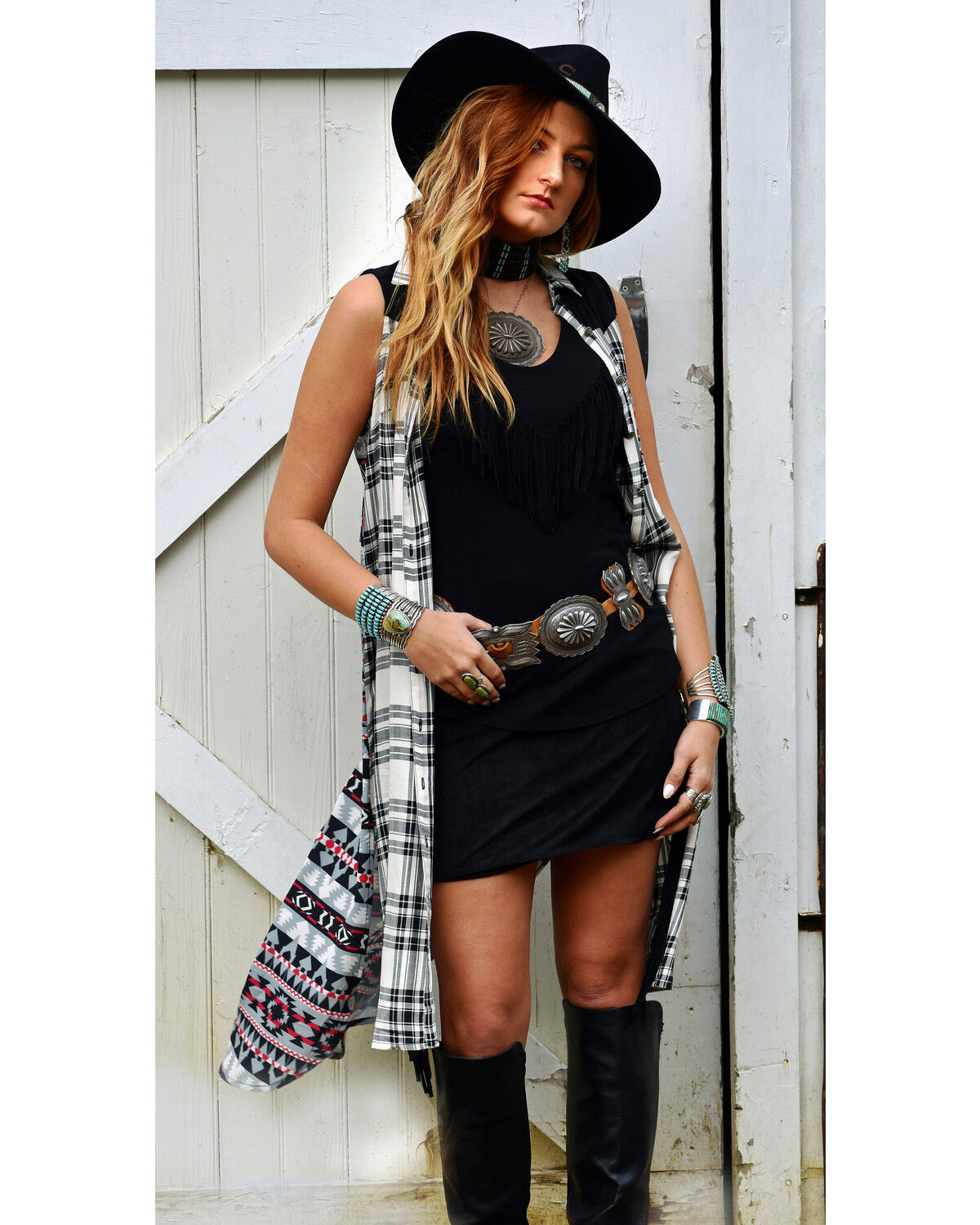 plaid maxi shirt dress