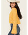 Image #2 - Beyond The Radar Women's Long Sleeve Cropped Knit Sweater , Orange, hi-res