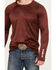 RANK 45® Men's Long Sleeve Performance T-Shirt, Wine, hi-res