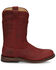 Image #2 - Justin Women's Holland Western Boots - Round Toe, Red, hi-res
