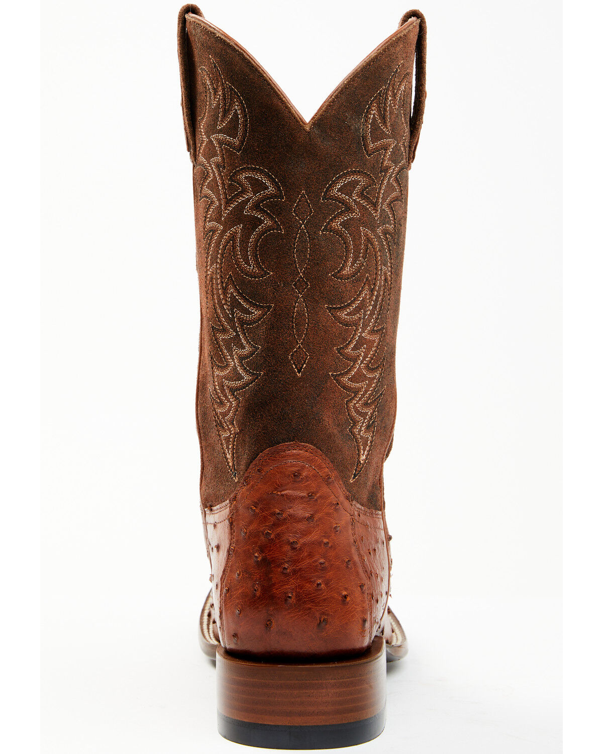 Image #5 - Cody James Men's Brandy Genuine Ostrich Exotic Western Boots - Broad Square Toe, Red, hi-res