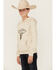 Image #2 - Rock & Roll Denim Boys' Steer Head Hooded Sweatshirt, Cream, hi-res