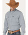 Image #2 - Wrangler Men's Performance Plaid Print Long Sleeve Snap Western Shirt, Blue, hi-res