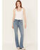 Shyanne Women's Aviza Medium Wash Mid Rise Bootcut Jeans, Dark Wash, hi-res
