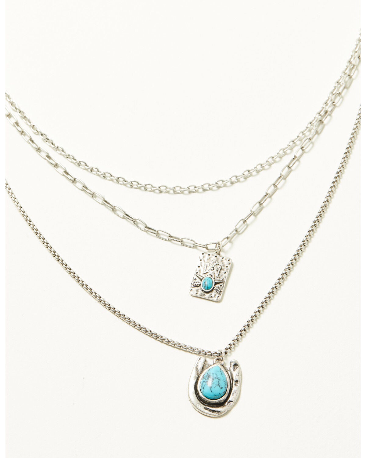Image #1 - Idyllwind Women's Aurora Layered Necklace, Silver, hi-res
