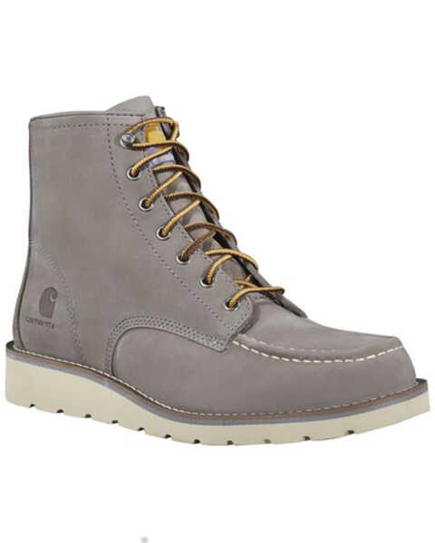Image #1 - Carhartt Men's 6" Wedge Work Boots - Soft Toe , Grey, hi-res