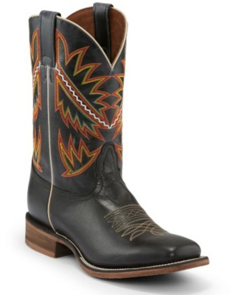 mens square toe black cowboy boots