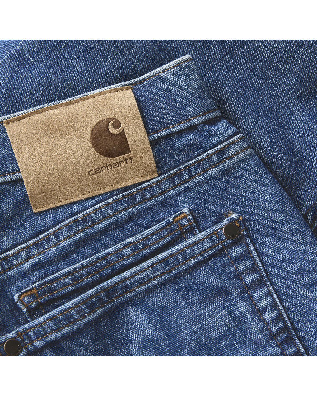 Image #2 - Carhartt Women's Essential Dark Wash Relaxed Fit Stretch Denim Jeans, Dark Wash, hi-res