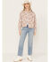 Image #1 - Wrangler Women's Heritage Signature Print Cut Off Jacket, Brown, hi-res