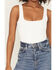 Image #3 - Good American Women's Scuba Solid Sleeveless Bodysuit, White, hi-res
