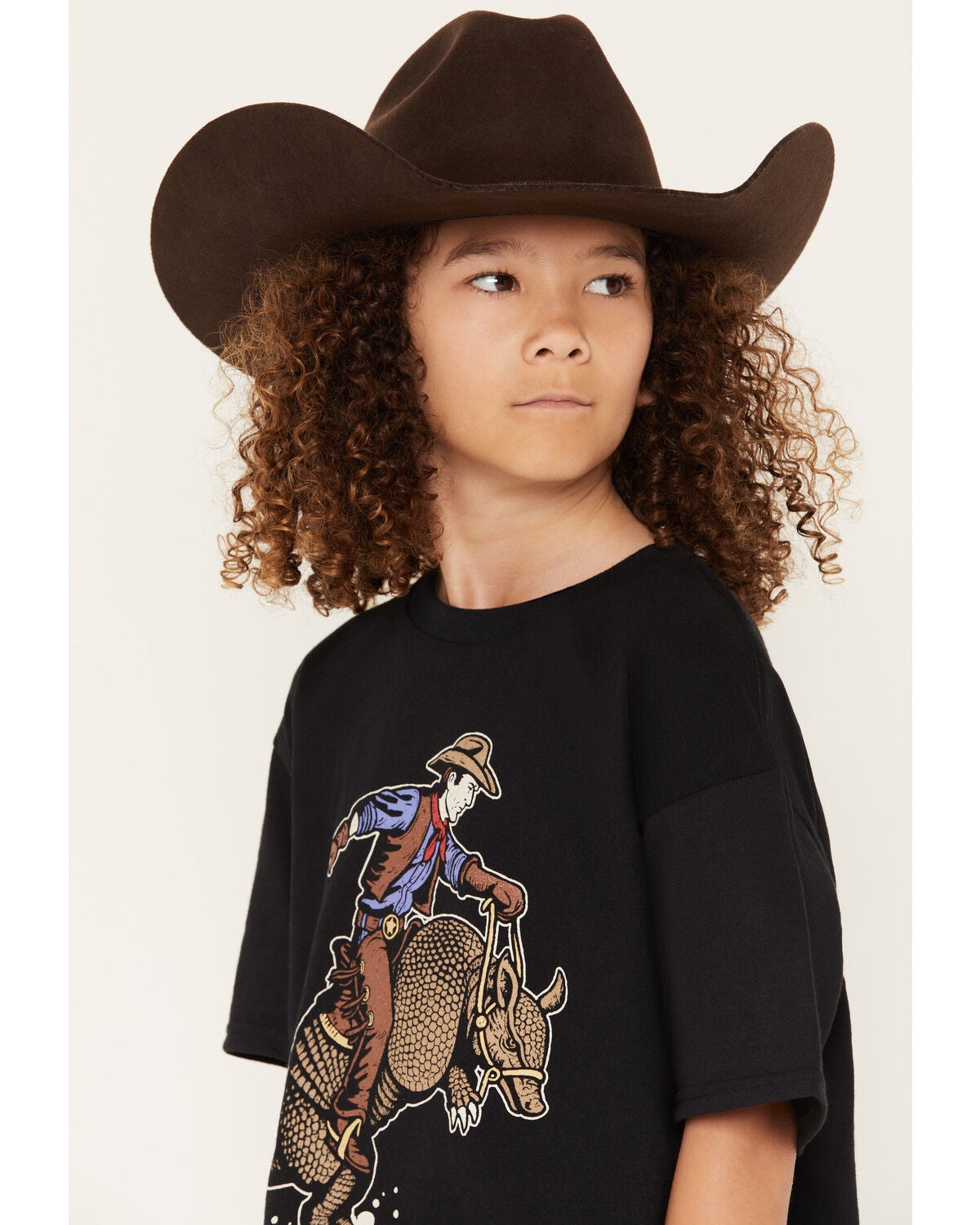 Image #2 - Cody James Boys' Armadillo Rider Short Sleeve Graphic T-Shirt, Black, hi-res