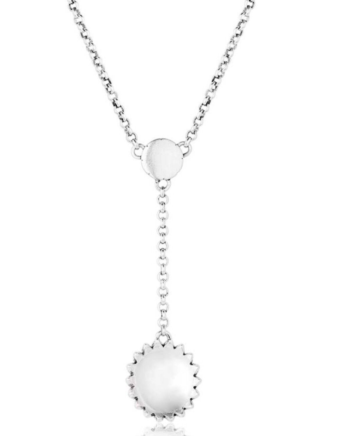 Image #2 - Montana Silversmiths Women's Heyday Blossom Necklace, Silver, hi-res