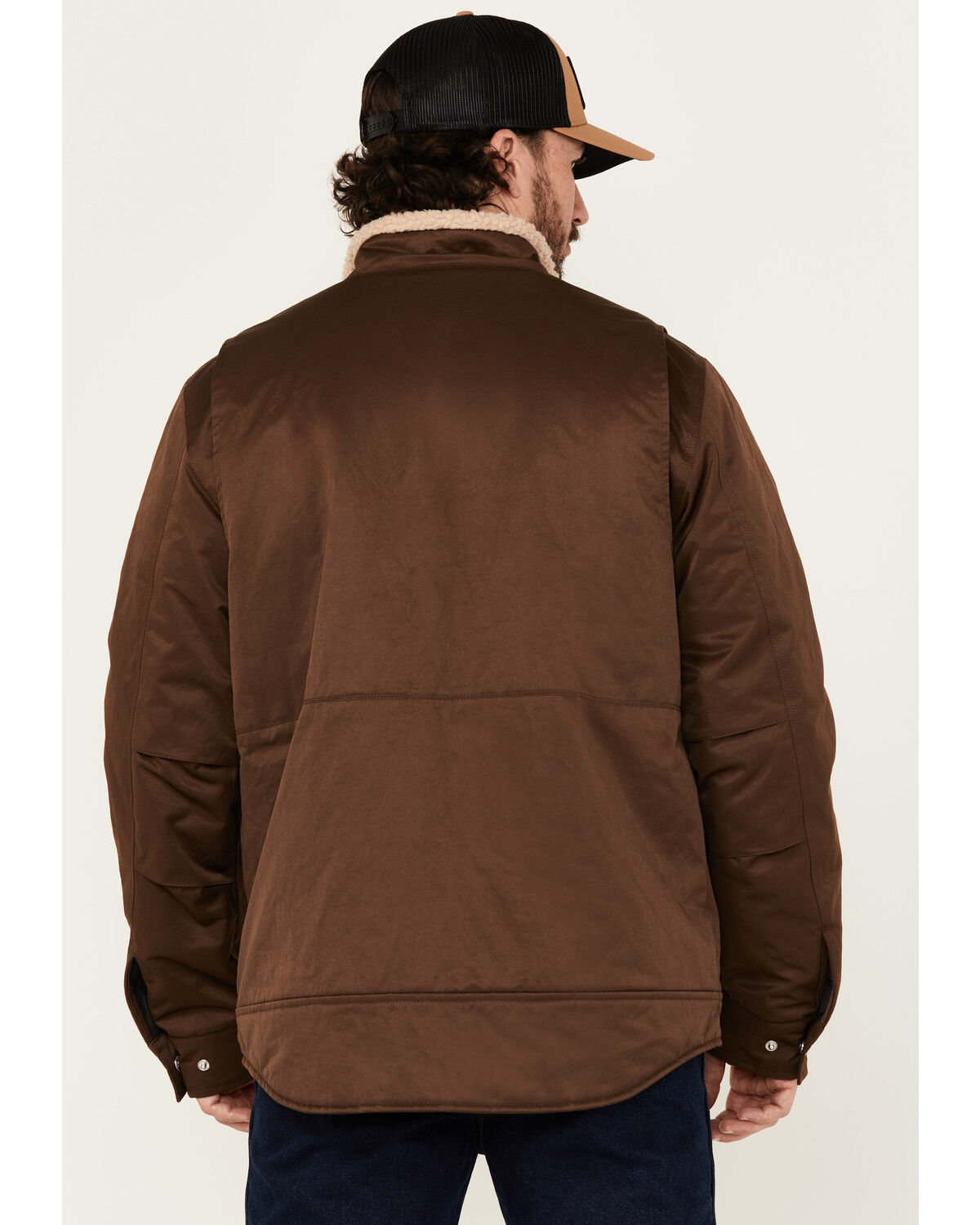 Image #4 - Brothers and Sons Men's Hanson Concealed Carry Sherpa Lined Jacket, Brown, hi-res