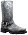 RideTecs Men's Stonewashed Harness Western Boots - Square Toe, Black, hi-res