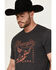 Image #2 - Wrangler Men's Steer Head Logo Short Sleeve Graphic Print T-Shirt , Charcoal, hi-res