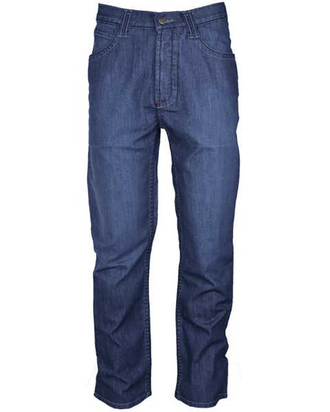 Image #1 - Lapco Men's FR Comfort Flex Low Bootcut Work Jeans , Indigo, hi-res