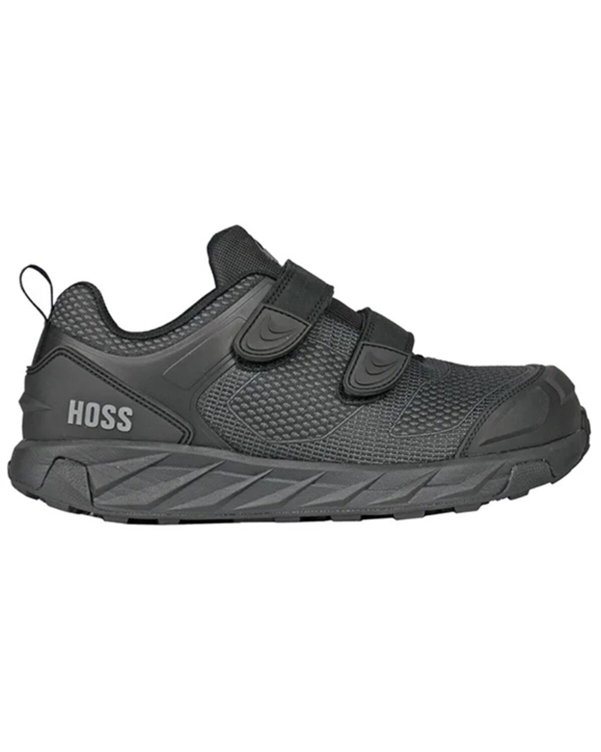 Image #2 - Hoss Men's Buster Low Velcro Waterproof Slip Resistant Work Shoes - Carbon Nano Toe, Black, hi-res