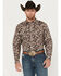 Image #1 - Cowboy Hardware Men's Mixed Paisley Print Long Sleeve Snap Western Shirt, Brown, hi-res
