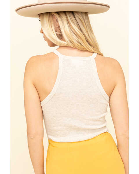Image #2 - Shyanne Women's Heather High Neck Tank Top, Oatmeal, hi-res