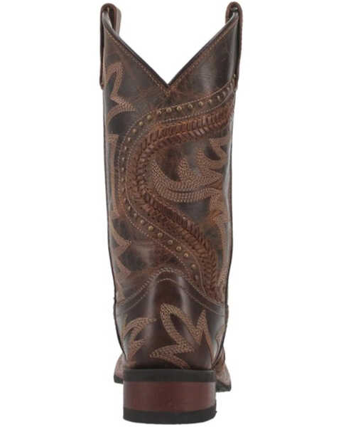 Image #5 - Laredo Women's Charli Performance Western Boots - Broad Square Toe , Distressed Brown, hi-res