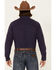 Wrangler Retro Premium Men's Solid Long Sleeve Button-Down Western Shirt , Blue, hi-res