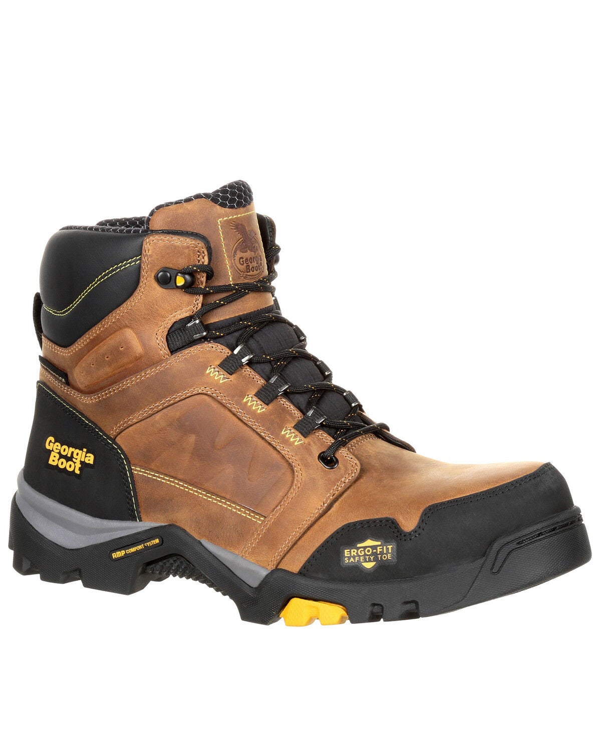 Georgia Boot Men's Amplitude Waterproof Work Boots - Composite Toe, Brown, hi-res
