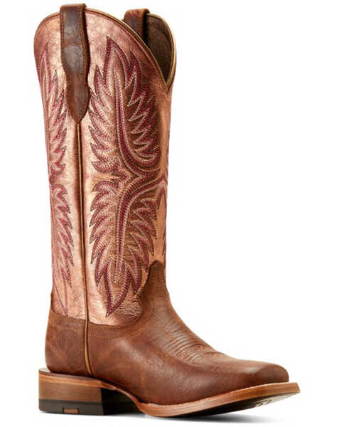 Ariat Women's Frontier Calamity Jane Western Boots - Broad Square Toe , Brown, hi-res