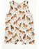 Image #1 - Angel Dear Infant Boys' Horse Shortie Sleeveless Snap Onesie, White, hi-res