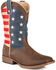 Image #1 - Roper Women's American Patriot Stars & Stripes Western Boots - Broad Square Toe, Brown, hi-res
