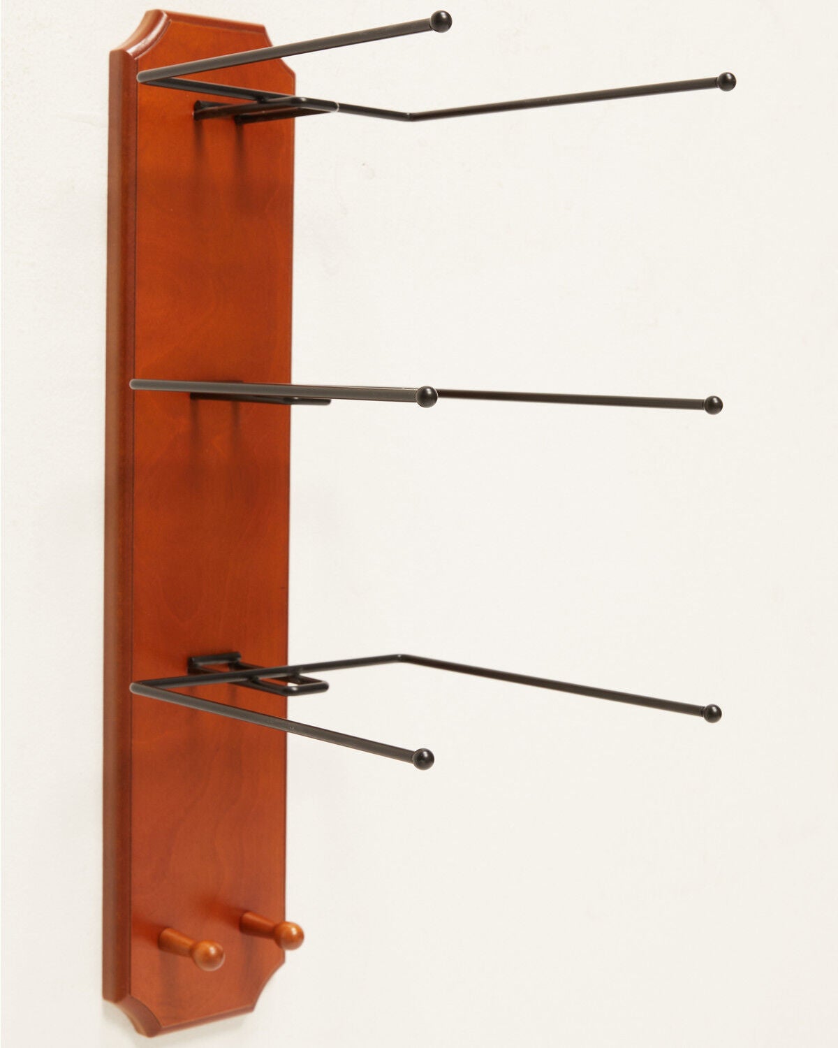 Image #2 - BB Ranch&reg; Rolled Oak 3 Tiered Cowboy Hat Rack, Light Brown, hi-res