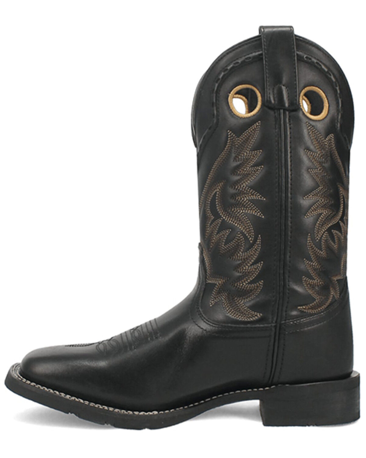 Image #3 - Laredo Men's Kane Western Boots - Broad Square Toe, Black, hi-res