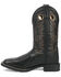 Image #3 - Laredo Men's Kane Western Boots - Broad Square Toe, Black, hi-res