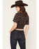 Image #4 - Idyllwind Women's Laredo Floral Print Cropped Blouse, Black, hi-res