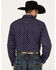 Ariat Men's Nossen Texas Star Print Button Down Western Shirt - Big , Navy, hi-res
