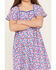 Molly Bracken Girls' Bow Back Dress, Blue, hi-res