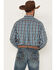 Image #4 - Ariat Men's Team Cade Small Plaid Print Long Sleeve Button-Down Shirt , Turquoise, hi-res