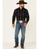 Resistol Men's Azie Large Ombre Plaid Long Sleeve Button Down Western Shirt , Navy, hi-res