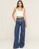 Image #1 - Shyanne Women's Thalia Turquoise Concho Chain Belt, Silver, hi-res