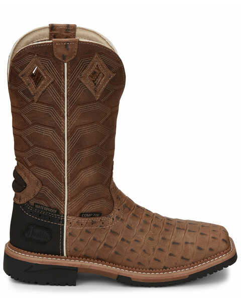 Image #2 - Justin Men's Derrickman Western Work Boots - Composite Toe, Camel, hi-res