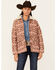 Image #1 - Shyanne Women's Southwestern Print Blanket Sherpa Lined Jacket , Beige, hi-res