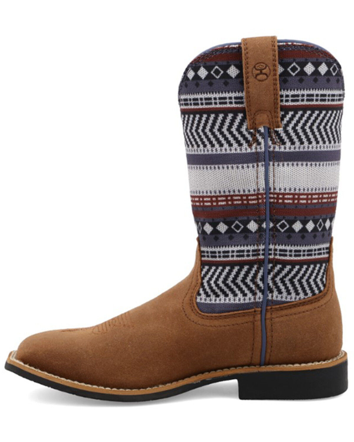 Image #3 - Hooey Twisted X Kids' Serape Stripe Western Boot - Square Toe, Brown, hi-res