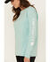 Image #3 - Carhartt Women's Loose Fit Heavyweight Long Sleeve Graphic T-Shirt, Turquoise, hi-res