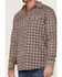 Cody James Men's FR Small Plaid Print Long Sleeve Pearl Snap Work Shirt , Burgundy, hi-res