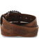 Justin Women's Navajo Heart Leather Belt, Bark, hi-res
