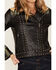 Image #4 - Idyllwind Women's Cactus Bloom Floral Patchwork Leather Moto Jacket, , hi-res