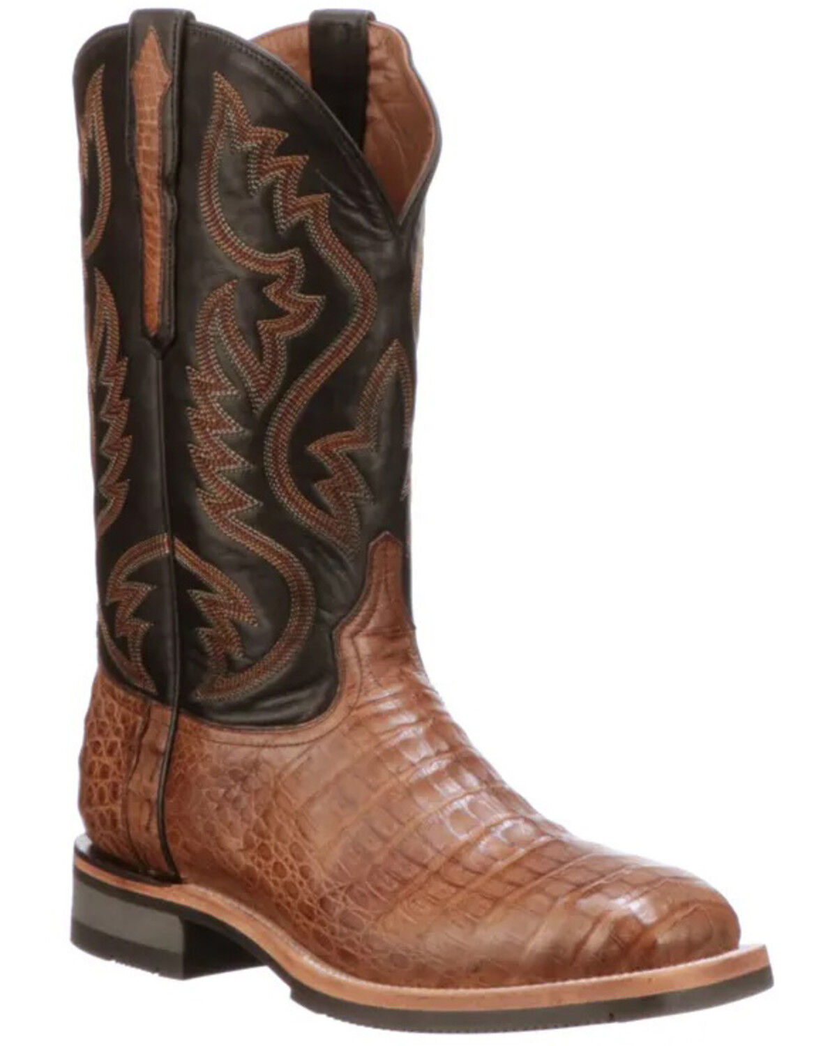 Mens Brown Hanmade Leather Crocodile Alligator Belly Western Cowboy Boots 