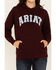 Image #3 - Ariat Women's Boot Barn Exclusive Chenille Logo Hoodie, Burgundy, hi-res
